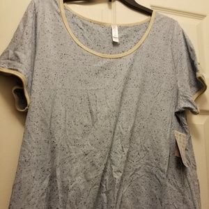 Lularoe classic t xl blue with dark blue specs